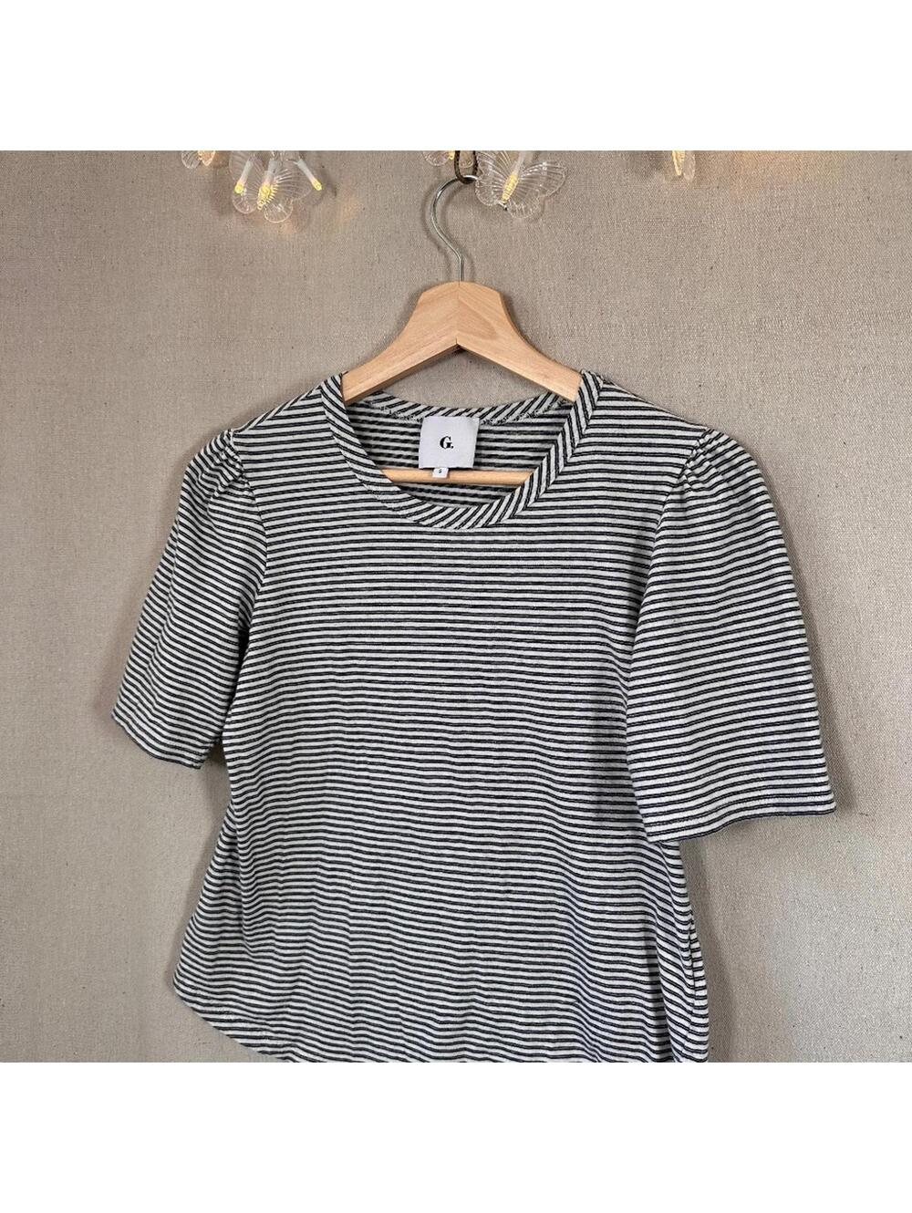 G Label Goop Puff Sleeve Cotton Linen Tee Shirt | Size S